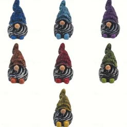 7pcs Mini Gnome Statue Set – Charming Resin Garden Figurines for Fairy Garden, Planters, and Home Décor – Perfect for Outdoor Halloween and Rustic Themes