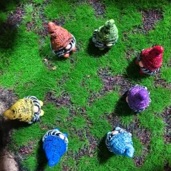 7pcs Mini Gnome Statue Set – Charming Resin Garden Figurines for Fairy Garden, Planters, and Home Décor – Perfect for Outdoor Halloween and Rustic Themes