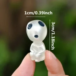 10Pcs Mini Luminous Tree Elves Spirit Princess Mononoke Micro Landscape Figure Ornament Glowing Miniature Gardening Potted Decor