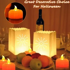 12pcs Mini Pumpkin Candles Flameless Candle Lights Thanksgiving Pumpkin Tea Lights LED Tea Light Pumpkin Candles Battery Operated Autumn Halloween Thanksgiving Home Decoration