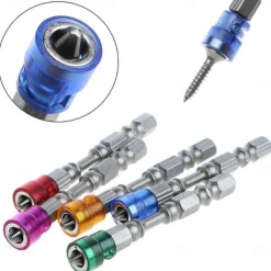 5PCS 65mm Anti-Slip Electric Magnetic Nut Driver Set 1/4 Inch Hex Shank S2 PH2 Magnetic Phillips Cross Screw Screwdriver Bits Set Electric Power Driver Bit Set Gift for Machinist