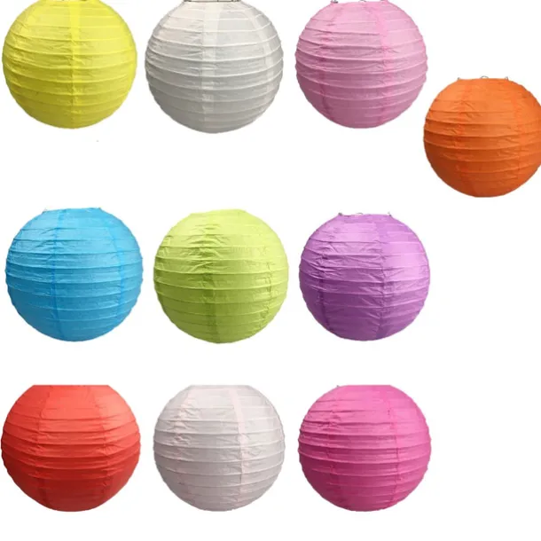 10pcs Multicolor Chinese Round Paper Lanterns Ball for Wedding Party Hanging lanterns Birthday Decor