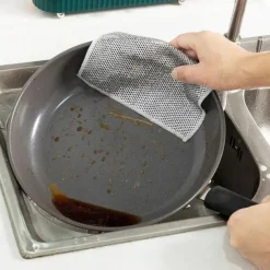 10/20/50pcs Multipurpose Wire Dishwashing Rags for Wet and Dry 2025 New Multifunctional Non-scratch Wire Dishcloth,Scrubs and Cleans for Dishes, Stove Tops, Easy Rinsing, Machine Washable