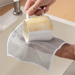 10/20/50pcs Multipurpose Wire Dishwashing Rags for Wet and Dry 2025 New Multifunctional Non-scratch Wire Dishcloth,Scrubs and Cleans for Dishes, Stove Tops, Easy Rinsing, Machine Washable