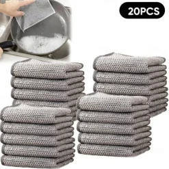10/20/50pcs Multipurpose Wire Dishwashing Rags for Wet and Dry 2025 New Multifunctional Non-scratch Wire Dishcloth,Scrubs and Cleans for Dishes, Stove Tops, Easy Rinsing, Machine Washable