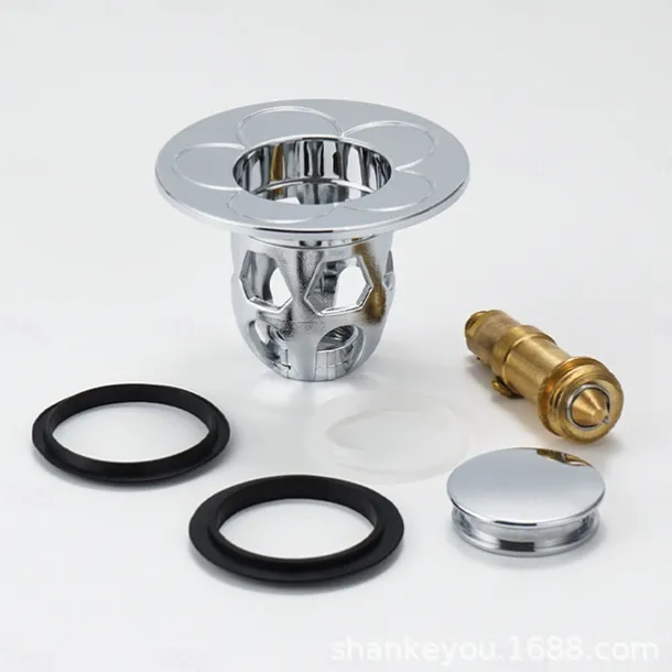 2pcs New Pop-Up Bounce Core Basin Drain Filter Hair Catcher Sink Strainer Bathtub Stopper Bath Plug Bathroom Gadgets