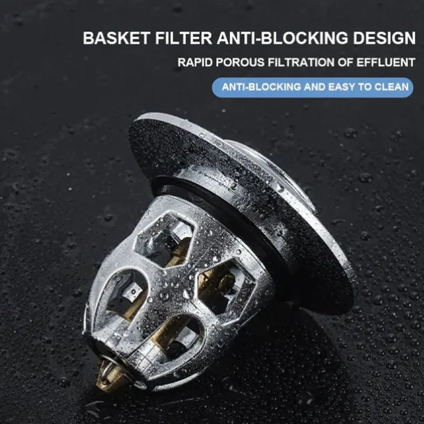 2pcs New Pop-Up Bounce Core Basin Drain Filter Hair Catcher Sink Strainer Bathtub Stopper Bath Plug Bathroom Gadgets