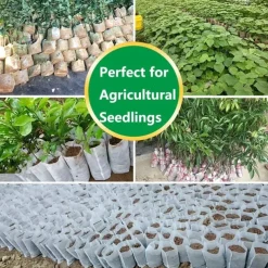 100pcs Nursery Growing Bags, Non-Woven Fabric Seedlings Grow Bag For High Seedling Survival Rate, Plant Bags For Planting, Garden Seed Starters Pouch