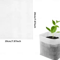 100pcs Nursery Growing Bags, Non-Woven Fabric Seedlings Grow Bag For High Seedling Survival Rate, Plant Bags For Planting, Garden Seed Starters Pouch