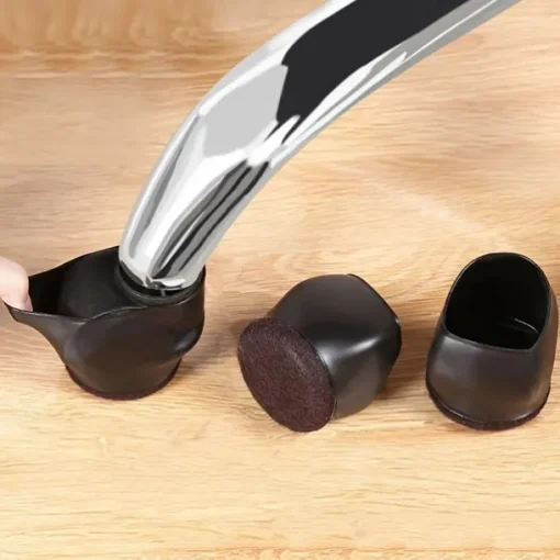 5pcs Office Chair Caster Wheel Cups, Furniture Felt Caster Leg Cases Covers, Anti Slip Stoppers, Hard Wood Floor Carpet Tile Protector Pad Mat For Bed, Desk, Sofa, Computer Gaming Chairs