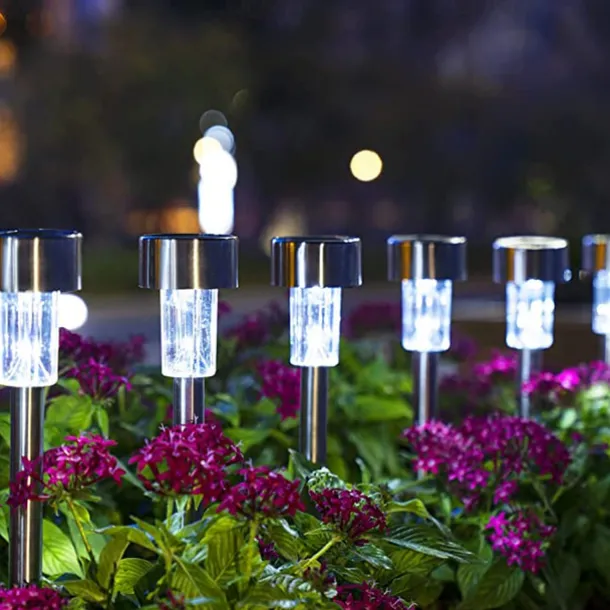 12pcs Outdoor Pathway Lights Solar Garden Light Waterproof LED Solar Lawn Light Garden Deck Walkway Solar Landscape Decoration Night Light