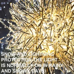 2pcs Outdoor Solar Dandelion Shaped Lawn Light IP65 Waterproof Garden Lamp for Christmas Patio Wedding Party Holiday Yard Trail Decoration Lingting