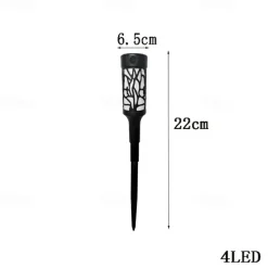 2pcs Outdoor Solar Landerscape Lighting Pathway Light Flame Shaped Lawn Light Outdoor Garden Lights for Patio Villa Park Lawn Walkway Waterproof Lighting Atmosphere Landscape Decor Light