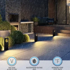 2pcs Outdoor Solar Landerscape Lighting Pathway Light Flame Shaped Lawn Light Outdoor Garden Lights for Patio Villa Park Lawn Walkway Waterproof Lighting Atmosphere Landscape Decor Light