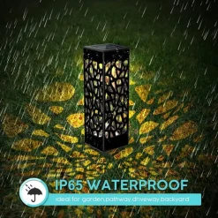 6pcs Pathway Light Outdoor Solar Lawn Path Lights IP65 Waterproof Garden Lamp For Patio Pathway Landscape Yard Decoration Lighting 6X