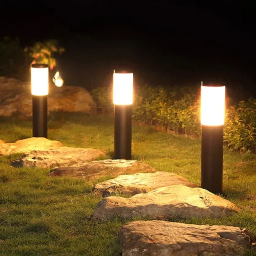 2pcs Pathway Lights Solar Outdoor Garden Lights Stainless Steel Waterproof LED Patio Light Villa Backyard Street Lighting Courtyard Landscape Decoration Lamp