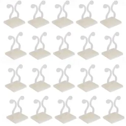 20pcs Plant Climbing Wall Fixture Clips, Vine Fixer Invisible Self-Adhesive Hook Plant Vine Traction Wall Vines Fixture Wall Sticky Hook Vines Fixing Clip Vines Holder