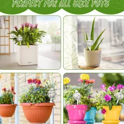 2pcs Plant Watering Globes Hand-Blown Plant Watering Devices, Self Watering Globes Watering Globes for Indoor Plants Cactus Plant Watering Bulbs