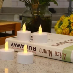 6pcs Rechargeable LED Flameless Candles - Battery Operated Votive Tea Lights for Pumpkin, Valentine's Day, Thanksgiving, and Wedding Decorations