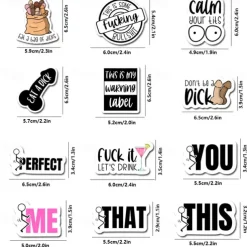 12pcs Refrigerator Magnets, Funny Fridge Magnets, Decorative Magnets, Personalized Fridge Magnet For Kitchen Office Whiteboard Locker Cabinet And Dishwasher, Kitchen Decoration, Home Decoration