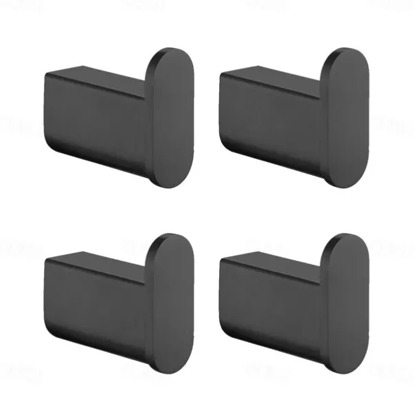 4pcs Robe Hooks Wall Mounted Clothes Hooks Bathroom Towel Hooks 304 Stainless Steel for Bathroom Kitchen