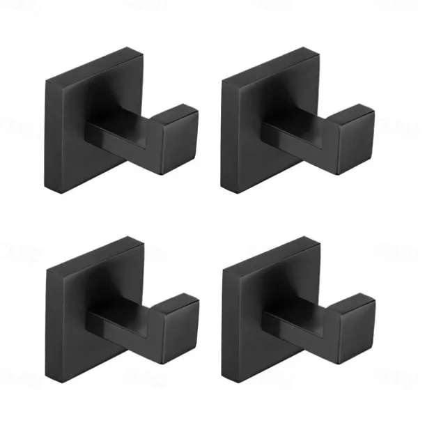 4pcs Robe Hooks Wall Mounted Clothes Hooks Bathroom Towel Hooks 304 Stainless Steel for Bathroom Kitchen
