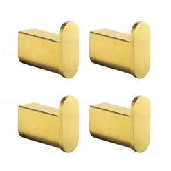 4pcs Robe Hooks Wall Mounted Clothes Hooks Bathroom Towel Hooks 304 Stainless Steel for Bathroom Kitchen