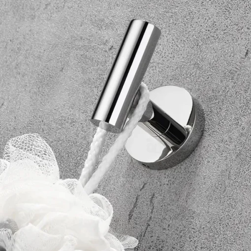 2pcs Robe Hooks,Bathroom Chrome Towel Hooks 304 Stainless Steel Wall Mounted Clothes Hooks For Bathroom/Kitchen