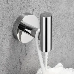 2pcs Robe Hooks,Bathroom Chrome Towel Hooks 304 Stainless Steel Wall Mounted Clothes Hooks For Bathroom/Kitchen