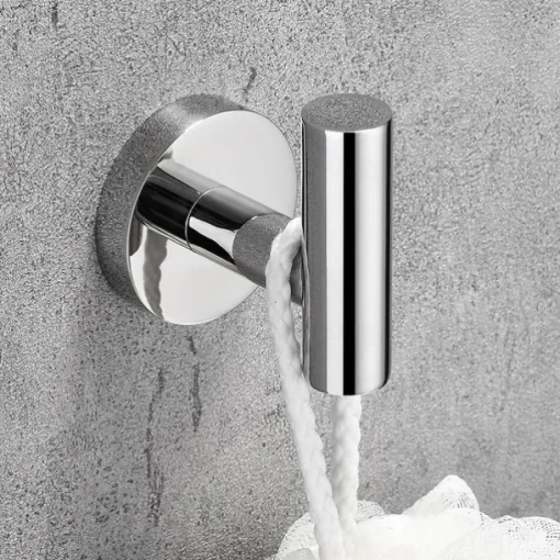2pcs Robe Hooks,Bathroom Chrome Towel Hooks 304 Stainless Steel Wall Mounted Clothes Hooks For Bathroom/Kitchen