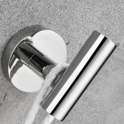 2pcs Robe Hooks,Bathroom Chrome Towel Hooks 304 Stainless Steel Wall Mounted Clothes Hooks For Bathroom/Kitchen