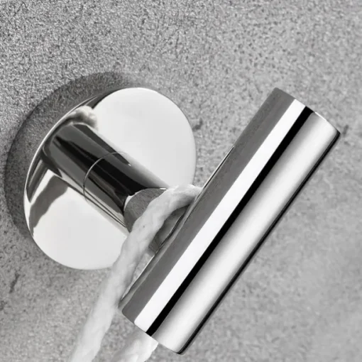 2pcs Robe Hooks,Bathroom Chrome Towel Hooks 304 Stainless Steel Wall Mounted Clothes Hooks For Bathroom/Kitchen