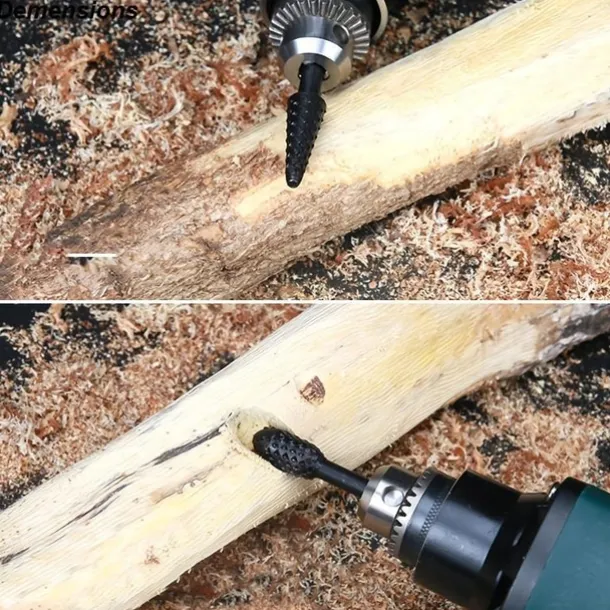 5/10pcs Rotary Burr Rasp Set Carbon Steel Wood Carving File Rasp Drill Bits Fit For Rotary Tools For DIY Woodworking Wood Plastic Carving Polishing Grinding Engraving