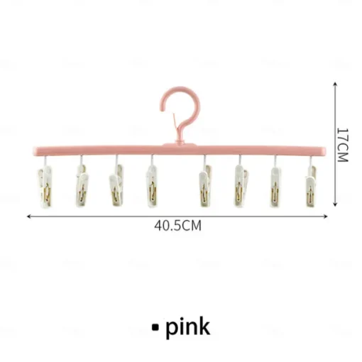 3pcs Rotating Clothes Drying Rack with 8 Clips, Non-Slip, Traceless Socks Hanger for Students' Dormitories, Household Clothes, Underwear, Socks, Ties, Ideal for Wardrobe, Bathroom, Home Organization