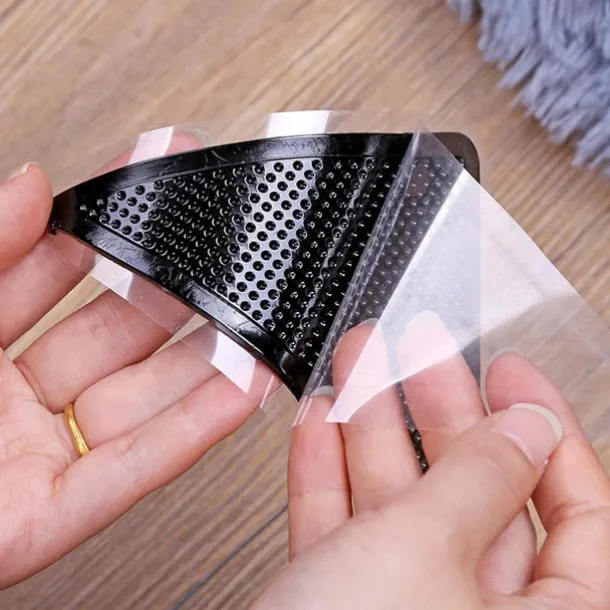 4pcs Rug Corners Grippers for Hardwood Floors Wood Floor Carpet Laminate Area Rugs on Tile - Rug Stickers - Rug Pads - Rug Tape - Double Sided Rug Tape - No Slip Rug Grip - Anti Slip Rug Grips