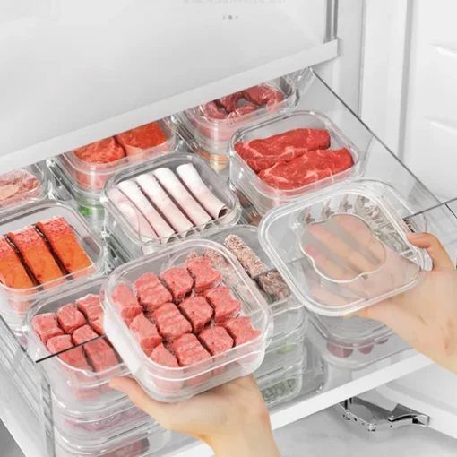 2pcs Sealed Plastic Preservation Box Refrigerator Storage Box Microwave Oven Specific Refrigerated Sealed Food Storage Box Commercial With Lid