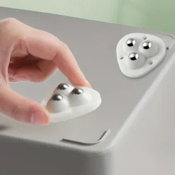 4pcs Self Adhesive Caster Wheels Heavy Duty Swivel Wheels Stainless Steel Paste Universal Wheel 360 Degree Rotation Sticky Pulley For Bins Bottom Storage Box Furniture Trash Can Coffee Table