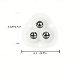 4pcs Self Adhesive Caster Wheels Heavy Duty Swivel Wheels Stainless Steel Paste Universal Wheel 360 Degree Rotation Sticky Pulley For Bins Bottom Storage Box Furniture Trash Can Coffee Table