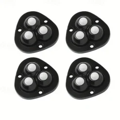 4pcs Self Adhesive Caster Wheels Heavy Duty Swivel Wheels Stainless Steel Paste Universal Wheel 360 Degree Rotation Sticky Pulley For Bins Bottom Storage Box Furniture Trash Can Coffee Table
