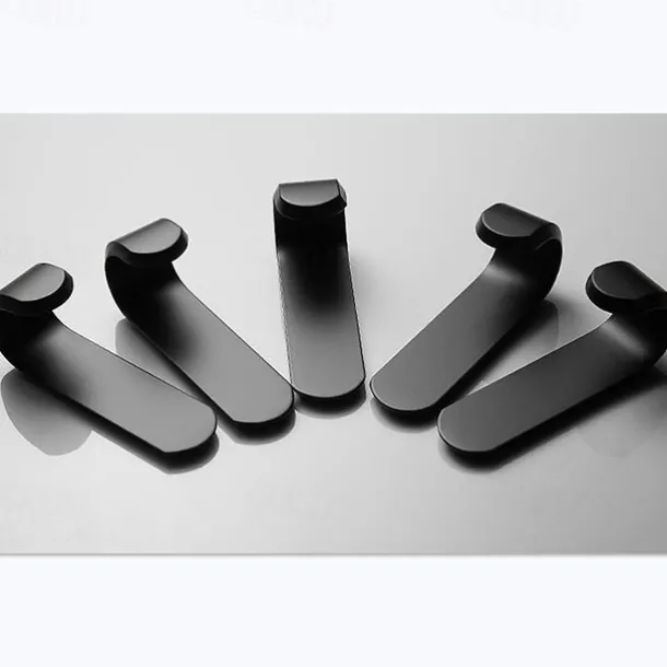 5pcs Self Adhesive Wall Hooks Stainless Steel Towel Hooks No Drilling Wardrobe Hook Self Adhesive Wall Hooks for Hanging Towels, Keys J-Shaped Hook