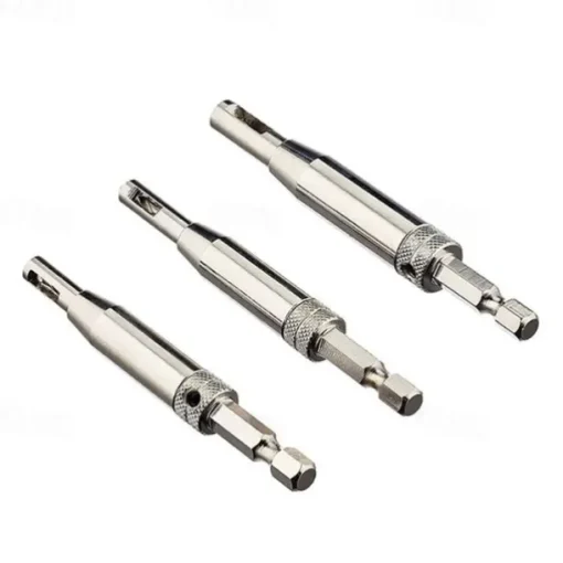4pcs Self Centering Hinge Drill Bit Set High-speed Steel Woodworking Door Window Hinge Drill Bit Positioning Hole Opener