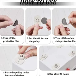 4/12pcs Self-Adhesive Caster Wheels Mini Swivel Wheels Stainless Steel Paste Universal Wheel 360 Degree Rotation Sticky Pulley For Bins Bottom Storage Box Furniture Trash Can