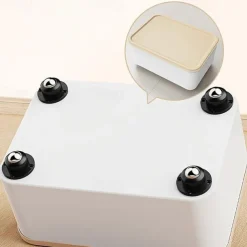 4pcs Self-adhesive Casters, Upgraded Casters, Super Load-bearing Ball Stainless Steel Universal Pulley, 360 Degree Rotating Pulley For Furniture Garbage Cans