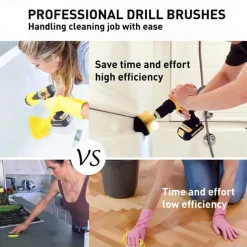 3PCs set Electric scrubber brush drill brush kit 2/3.5/4 ''plastic round cleaning brush for carpet glass car tires nylon brushes
