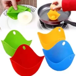 4pcs Set Silicone Egg Poacher Cook Poach Pods Pan Mould Kitchen Tool Baking Poached Cup