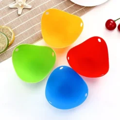 4pcs Set Silicone Egg Poacher Cook Poach Pods Pan Mould Kitchen Tool Baking Poached Cup