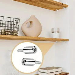 20PCS Shelf Support Pegs - Self-Tapping Screws for Kitchen Cabinet Bookcase Closet Shelves - Sturdy Adjustable and Easy-to-Install Furniture Accessories