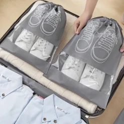 5pcs Shoe storage bag mildew-proof vacuum dust-proof transparent travel shoe bag moisture-proof shoe storage bag