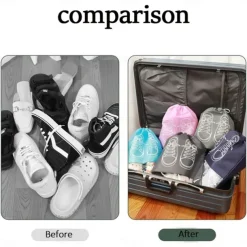5pcs Shoe storage bag mildew-proof vacuum dust-proof transparent travel shoe bag moisture-proof shoe storage bag