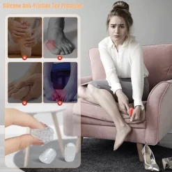 10pcs Silicone Breathable Toe Covers, Silicone Anti-Friction Toe Protector, Little Toe Protectors Caps Guards for Men Women, Blisters and Ingrown Toenails